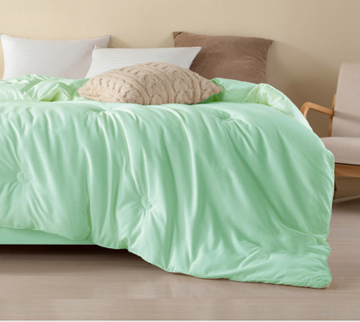 素影纯棉夏被-绿